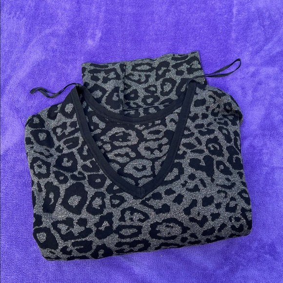 All Saints Black and Gray Animal Print Dress with silver shine - Picture 9 of 17